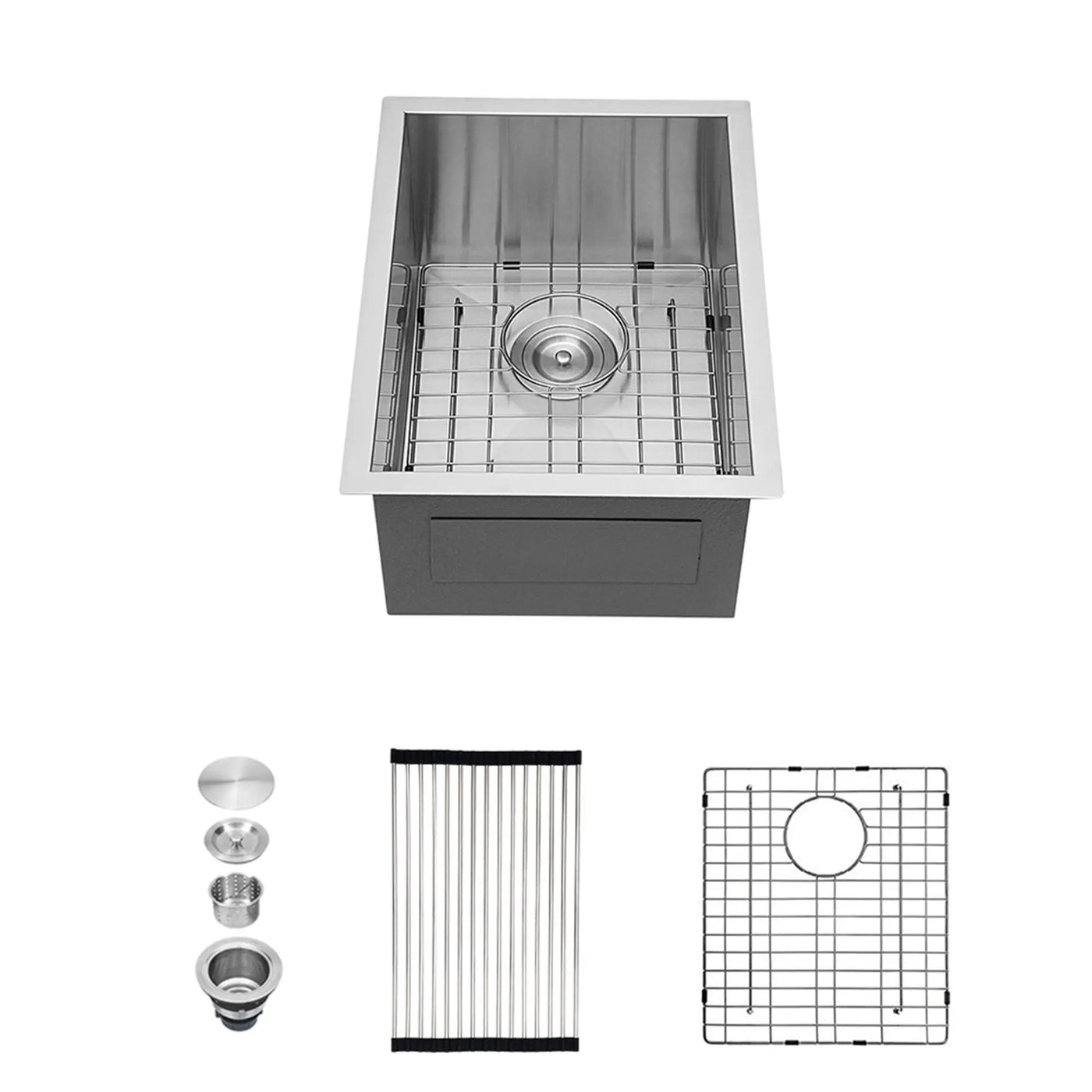 Modern Style Undermount Sink With Stainless Steel, Deep Single Bowl by HouseOfZazla