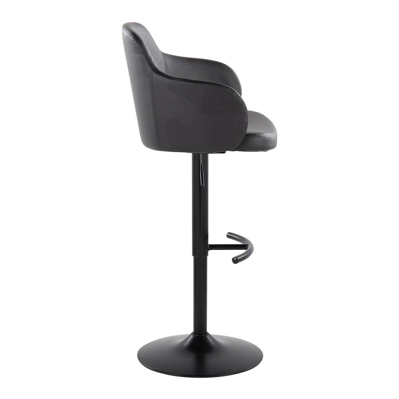 Boyne - Contemporary Adjustable Barstool With Swivel With Rounded T Footrest (Set of 2) by Unique Piece Furniture