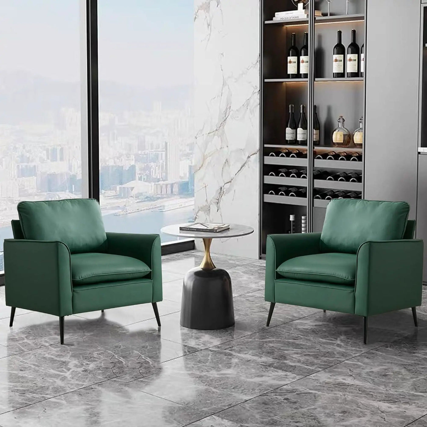 Nordic Retro Light Luxury Upholstered Sofa Chair by HouseOfZazla