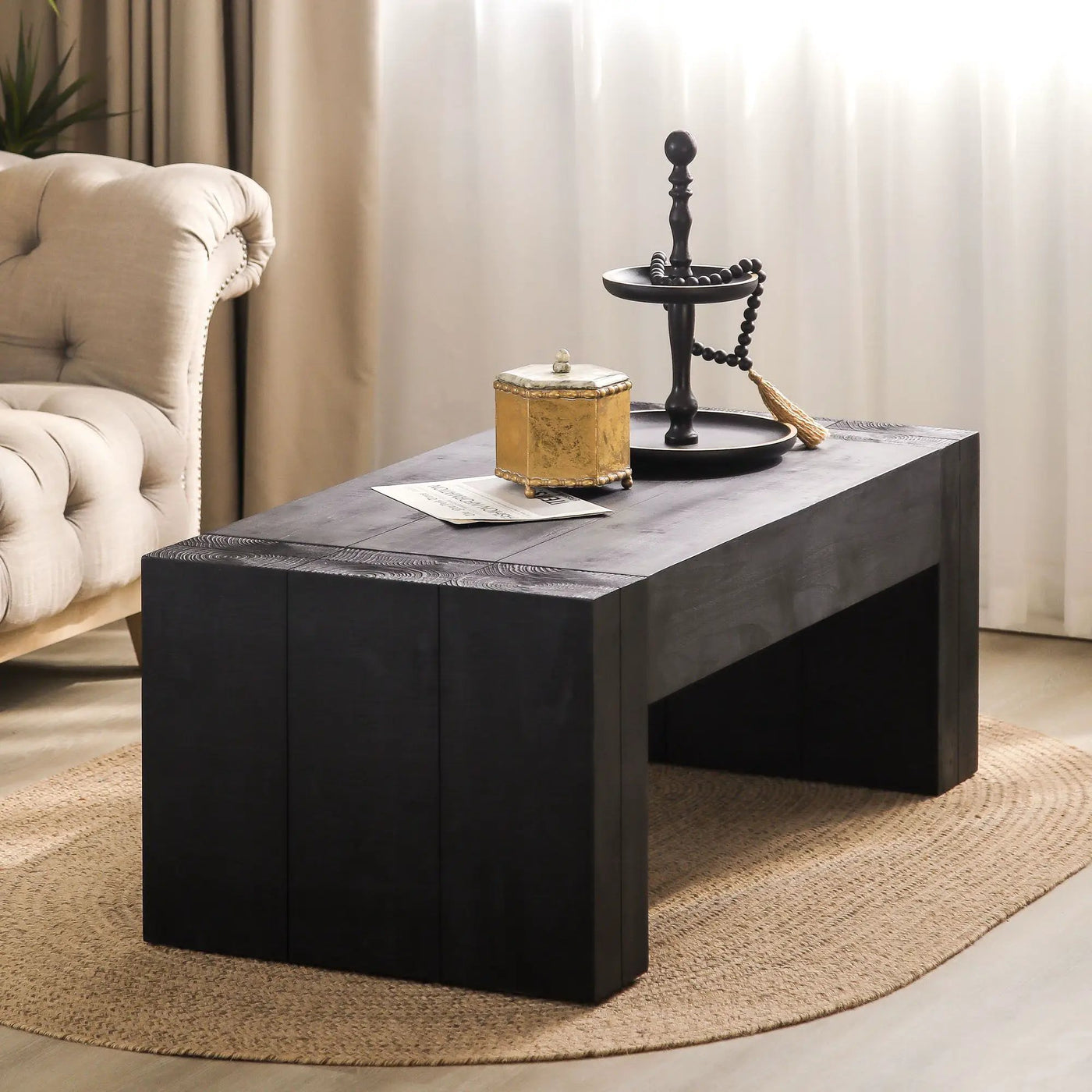 Minimalist Rectangular Center Table For Living Room by HouseOfZazla