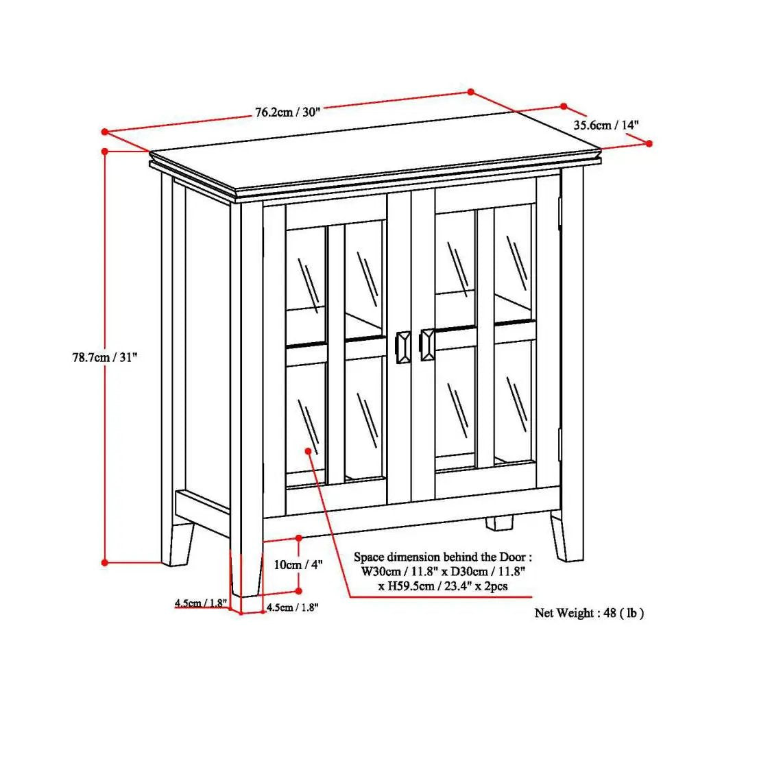 Artisan - Low Storage Cabinet & 2 Doors by HouseOfZazla