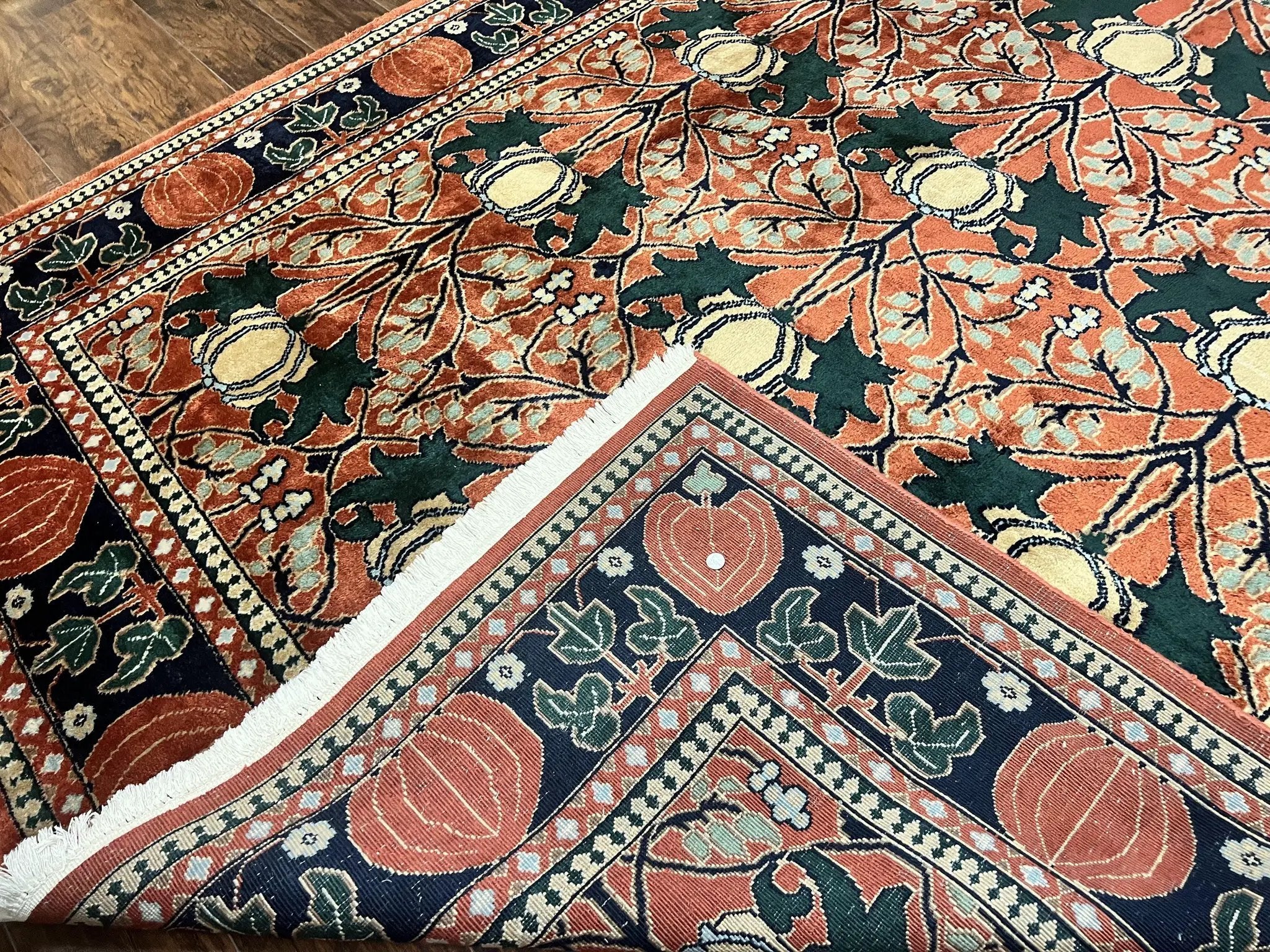 Indo Persian Bidjar Rug 8x10, Red and Black, Handmade Vintage Wool Carpet by Jewel Rugs