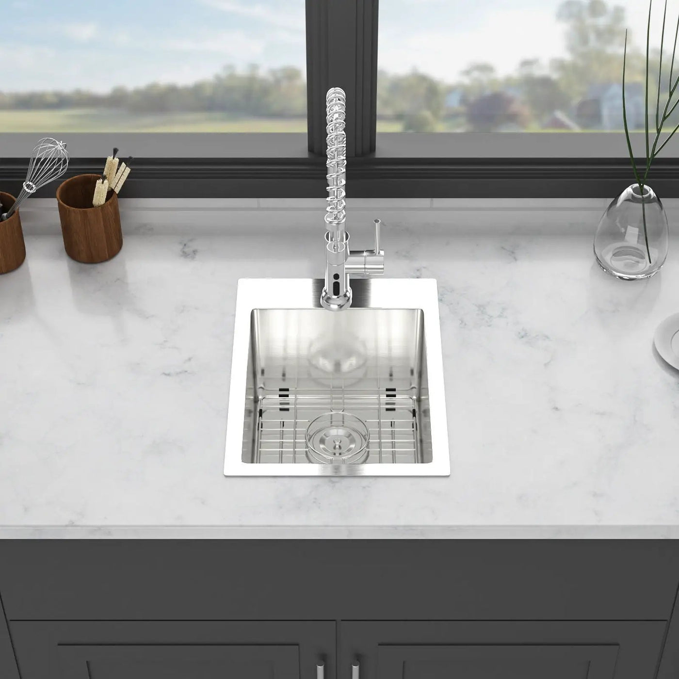 Stainless Steel Drop In Kitchen Sink, Topmount by HouseOfZazla