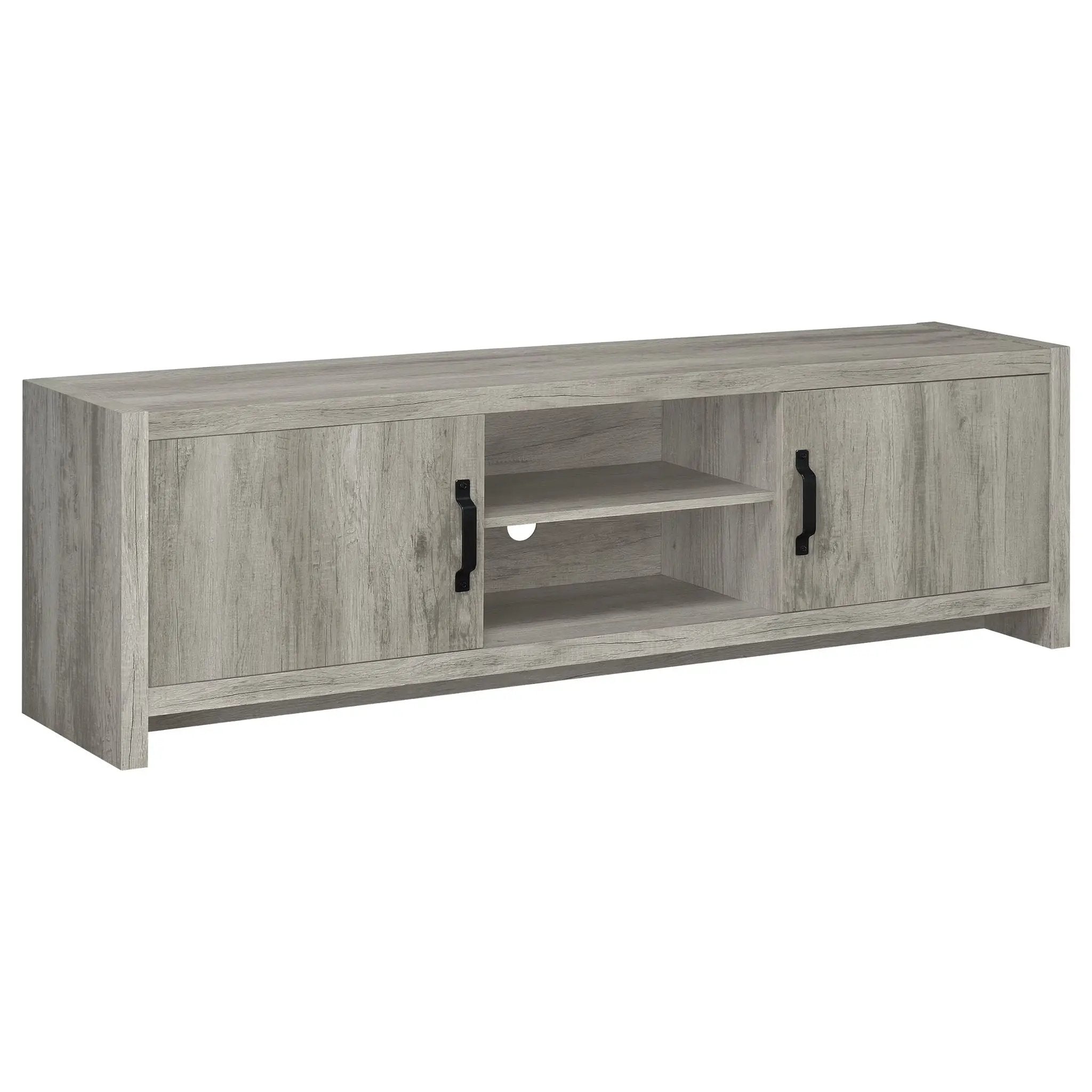 Conifer - TV Stand With Adjustable Shelves - Gray by HouseOfZazla