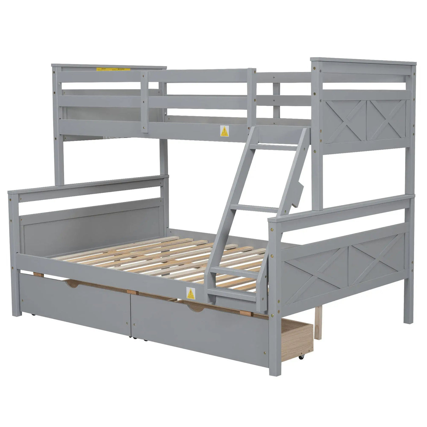 Bunk Bed With Ladder And Safety Guardrail by HouseOfZazla