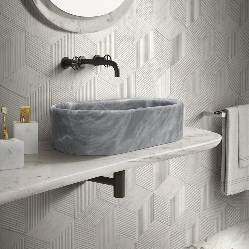 Bathroom Vessel Sink, Semi Polished Surface by HouseOfZazla