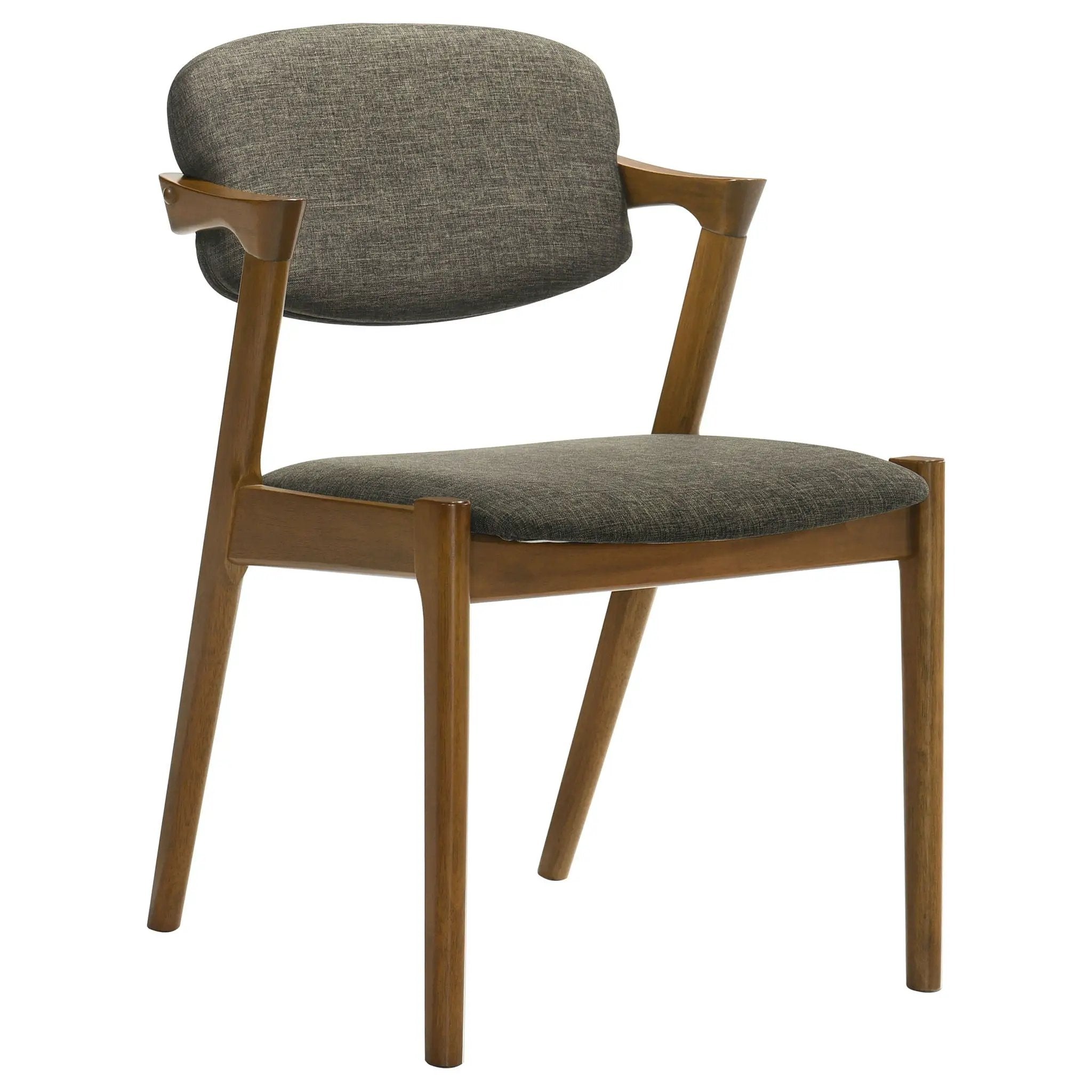 Malone Padded Wood Dining Arm Chair Dark Walnut (Set of 2) by Unique Piece Furniture