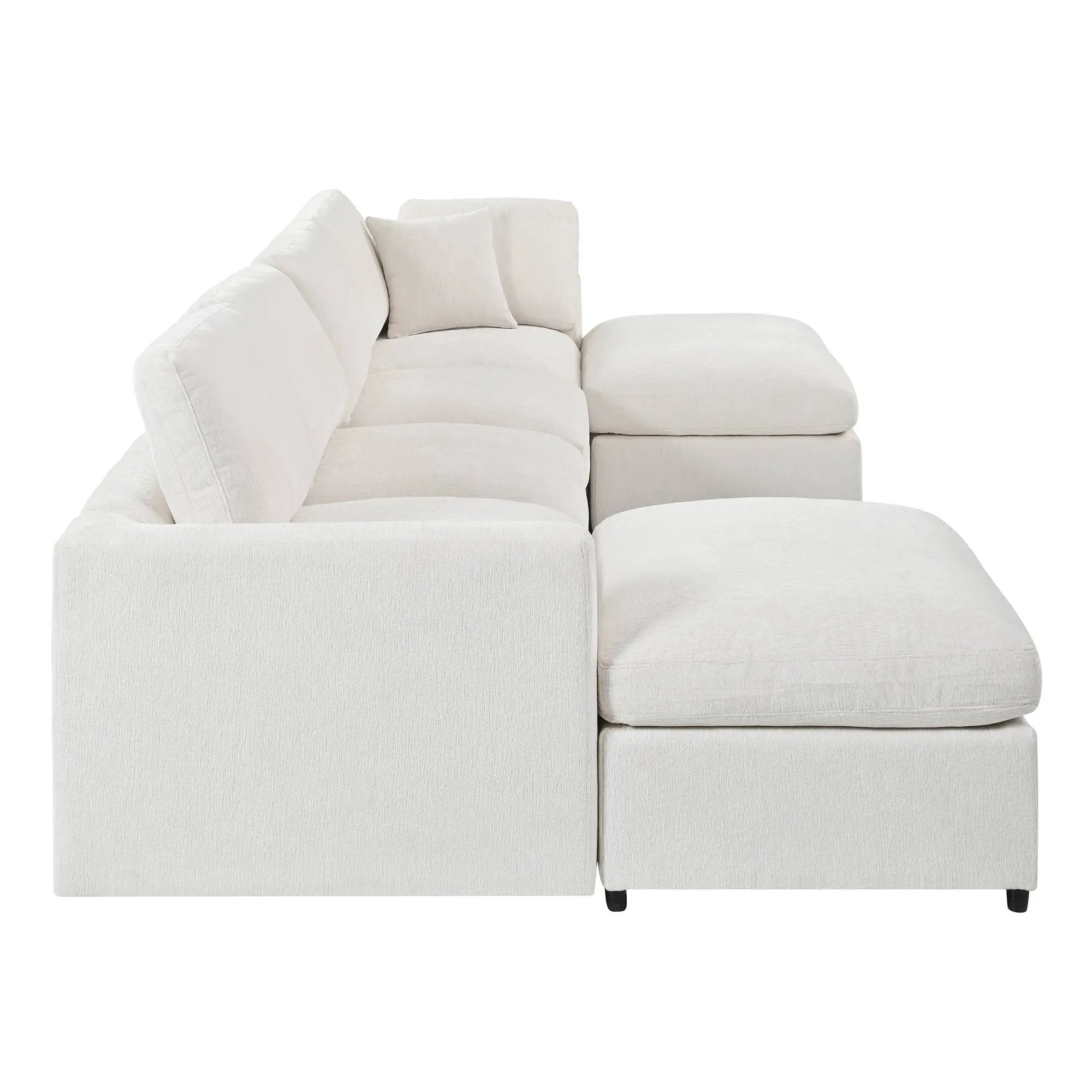 U-Style 130.3" 6-Seater Modular Sectional Sofa by HouseOfZazla