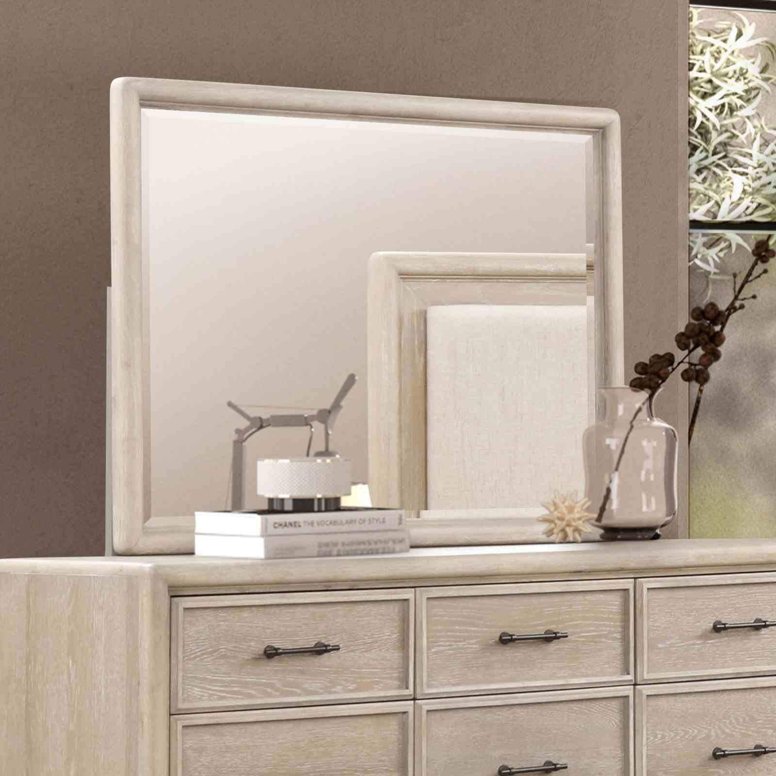 8 Drawers Dresser With Mirror, Bedroom Furniture - Oak by Unique Piece Furniture