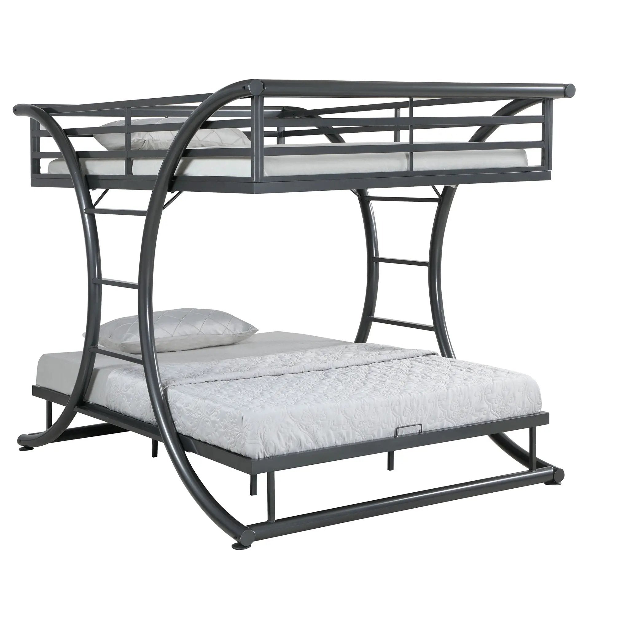 Stephan Metal Full Over Full Bunk Bed Gunmetal by Unique Piece Furniture