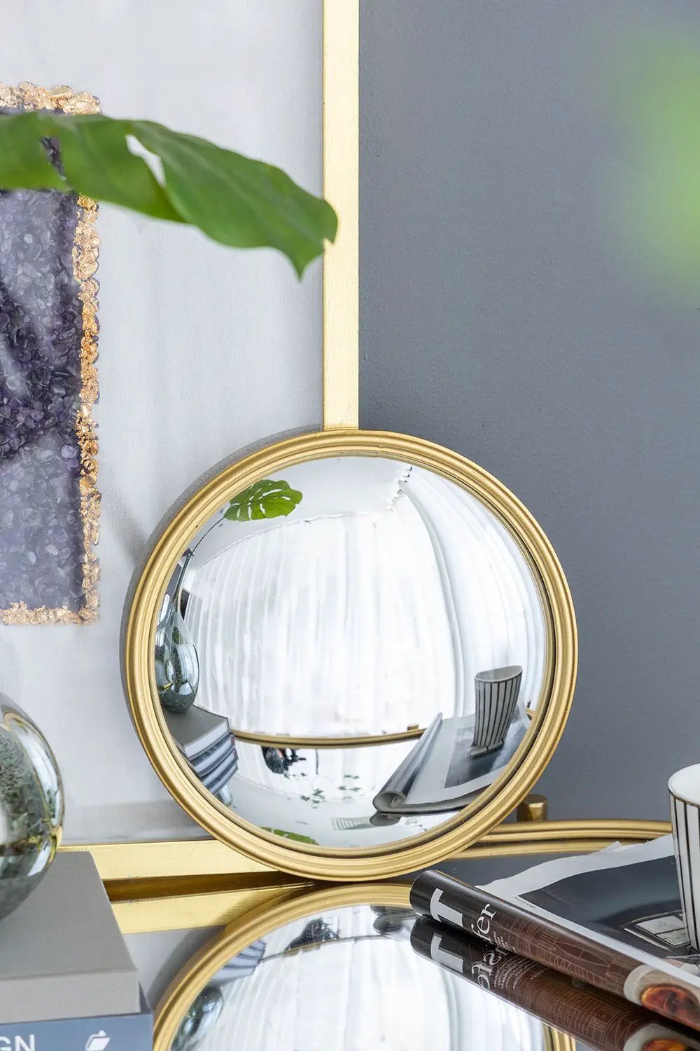 Round Mirror, Circle Mirror With Iron Frame For Living Room Bedroom Vanity Entryway Hallway by HouseOfZazla