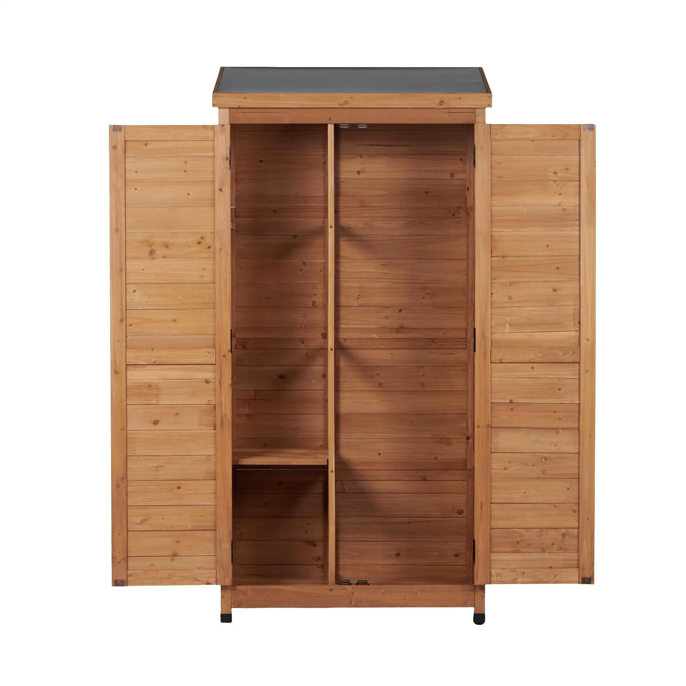 Outdoor Storage Shed With Vertical Tool Cabinet For Backyard by HouseOfZazla