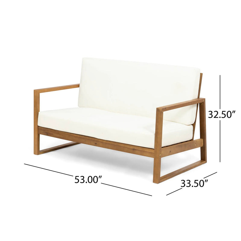 Belgian Loveseat & Coffee Table Set With Water Resistant Cushions by HouseOfZazla