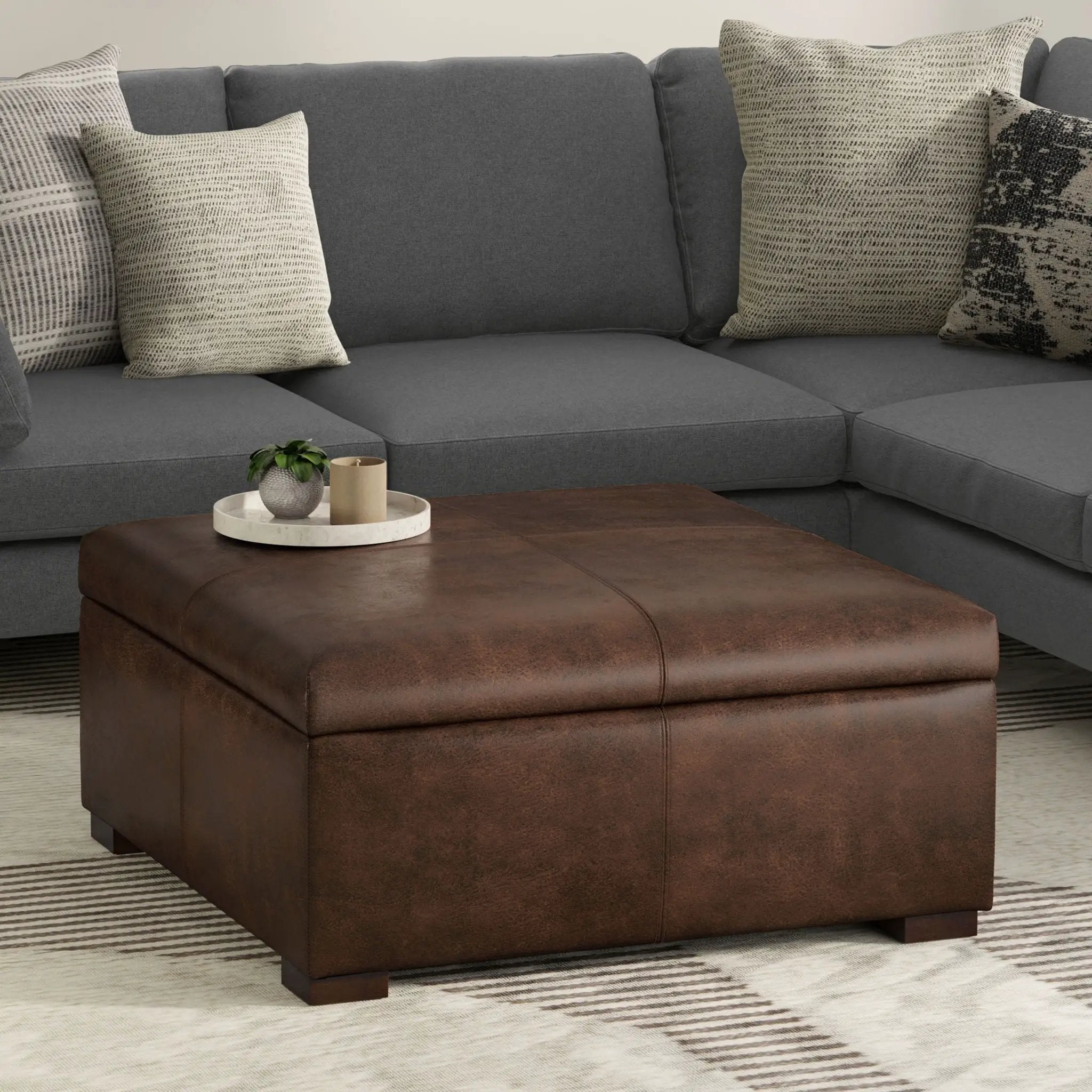 Gabbie - Coffee Table Upholstered Storage Ottoman by Unique Piece Furniture