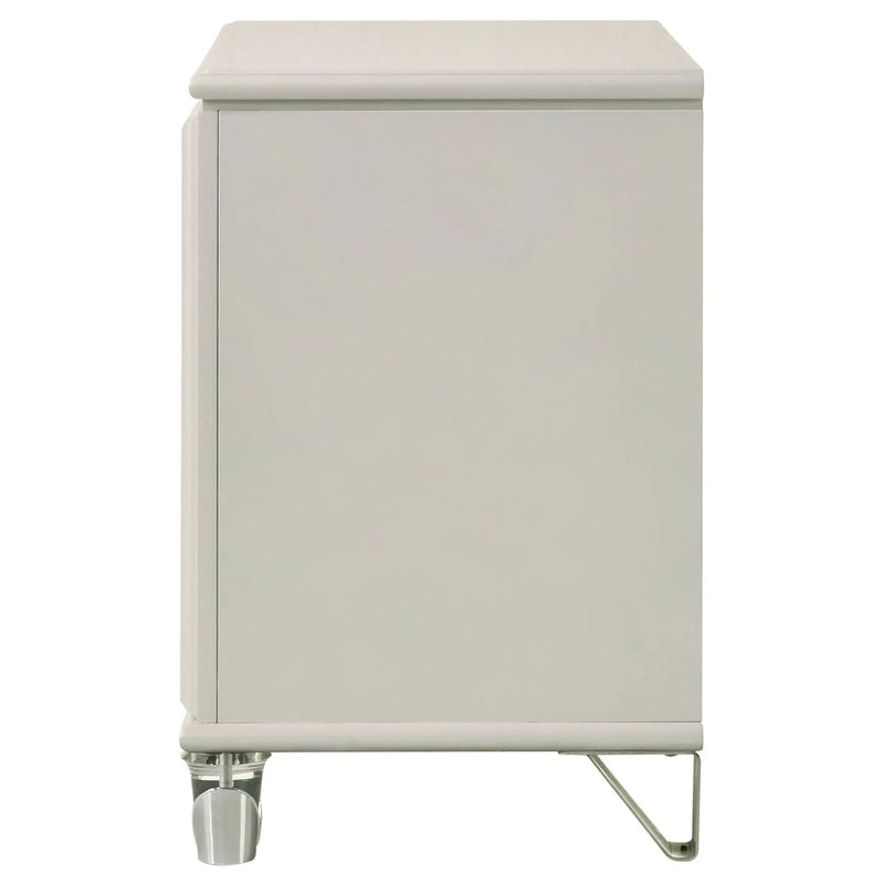 Olivia 2-drawer Nightstand Bedside Table Pearl White by Unique Piece Furniture