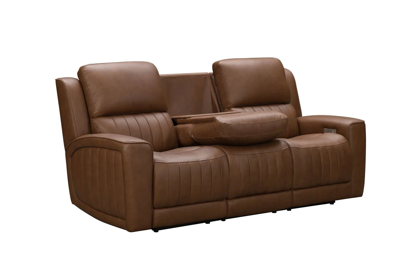 Pierce - Power Sofa With Power Recline, Power Headrest (Drop Down Table With Two Cup Holders)-Zero Gravity, Lumbar by Unique Piece Furniture