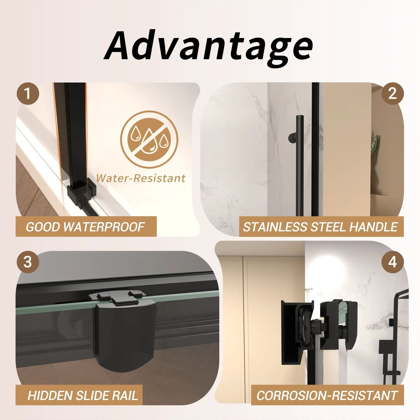 Frameless Single Sliding Shower Door by HouseOfZazla