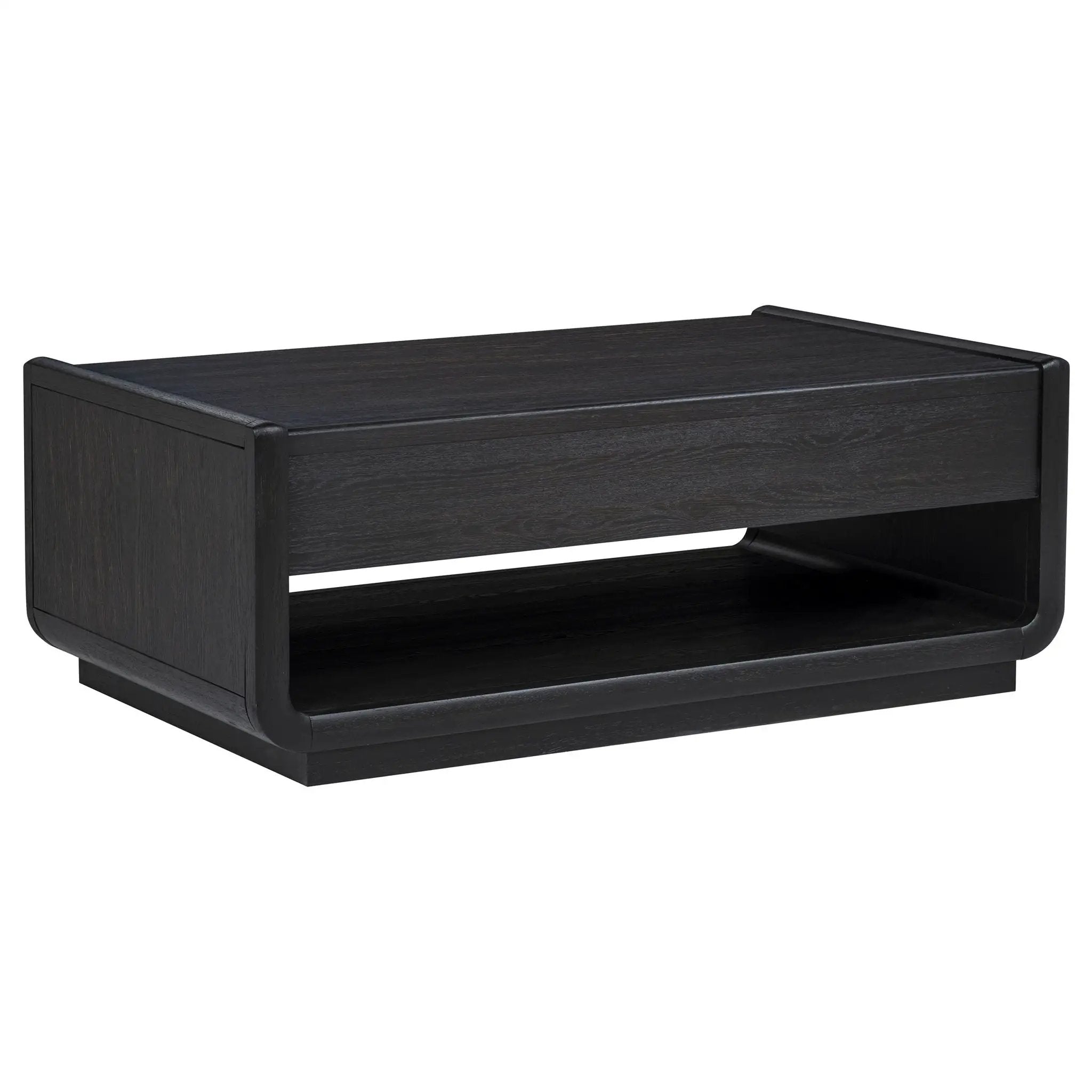 Leandro 2-drawer Wood Cocktail Coffee Table Burnished Black by Unique Piece Furniture