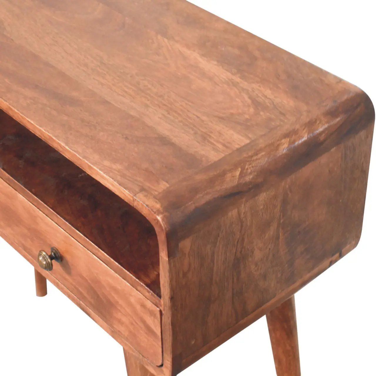 Solid Wood Curved Console Table by Unique Piece Furniture