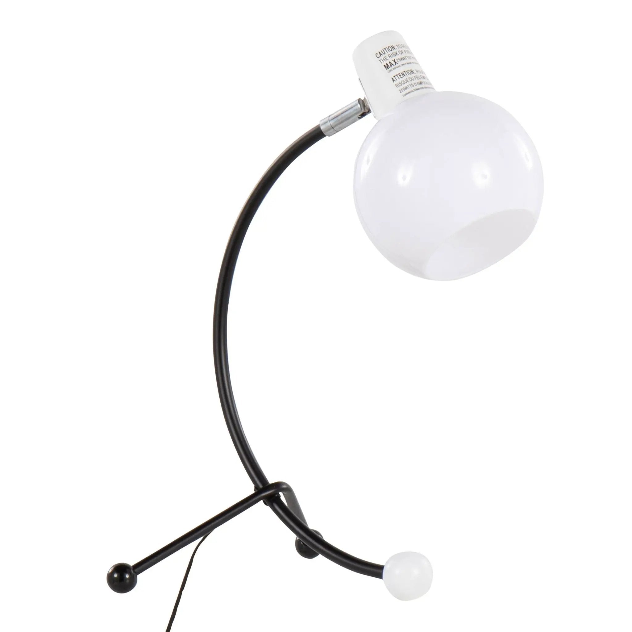 Eileen - Contemporary Task Lamp - Black / White by HouseOfZazla