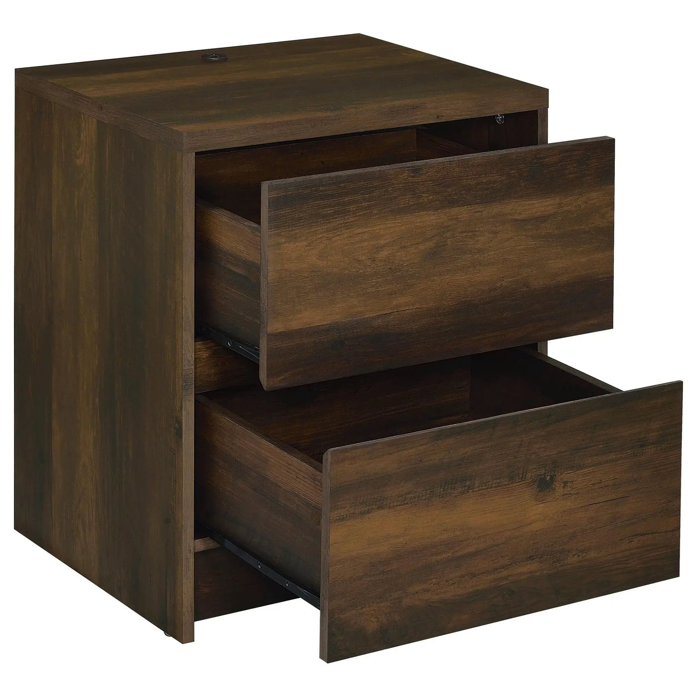 Geary - 2 Drawer Nightstand With LED Lights And USB Charging Ports by HouseOfZazla