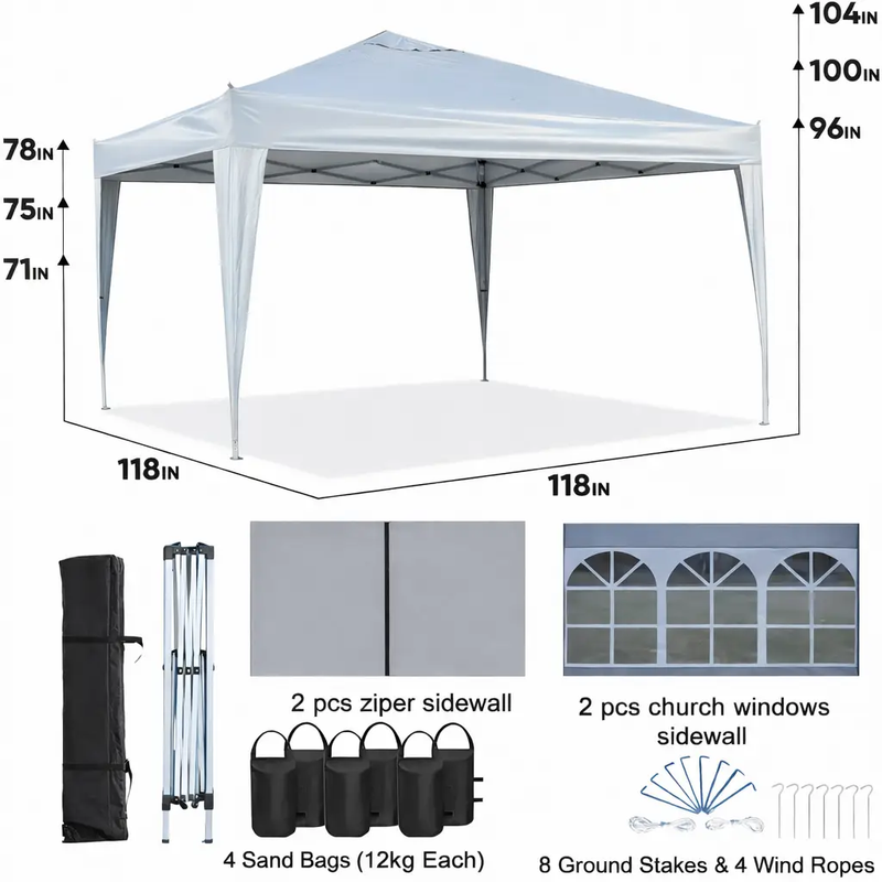 Outdoor 10x10 Ft Pop Up Gazebo Canopy Tent by HouseOfZazla