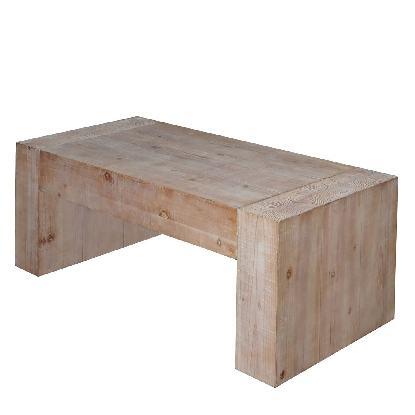 Modern Farmhouse Living Room Block Leg Coffee Table by HouseOfZazla