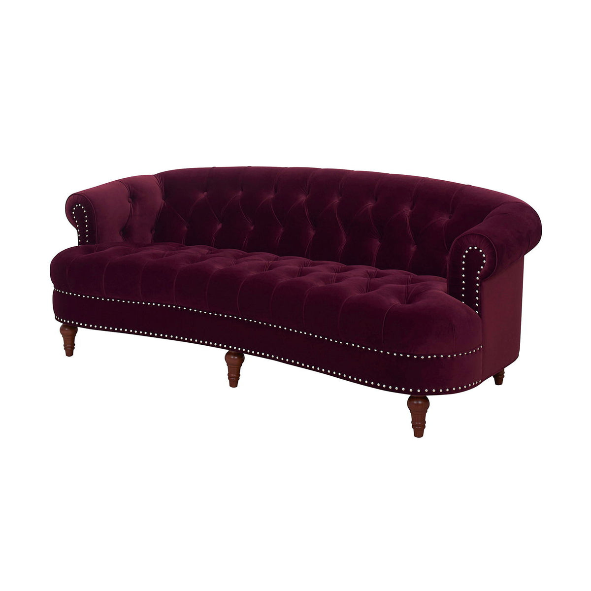 Victorian Chesterfield Tufted Sofa with Kiln-Dried Hardwood Frame - Dark Green, Dark Red, Blue, photo 18 of 28