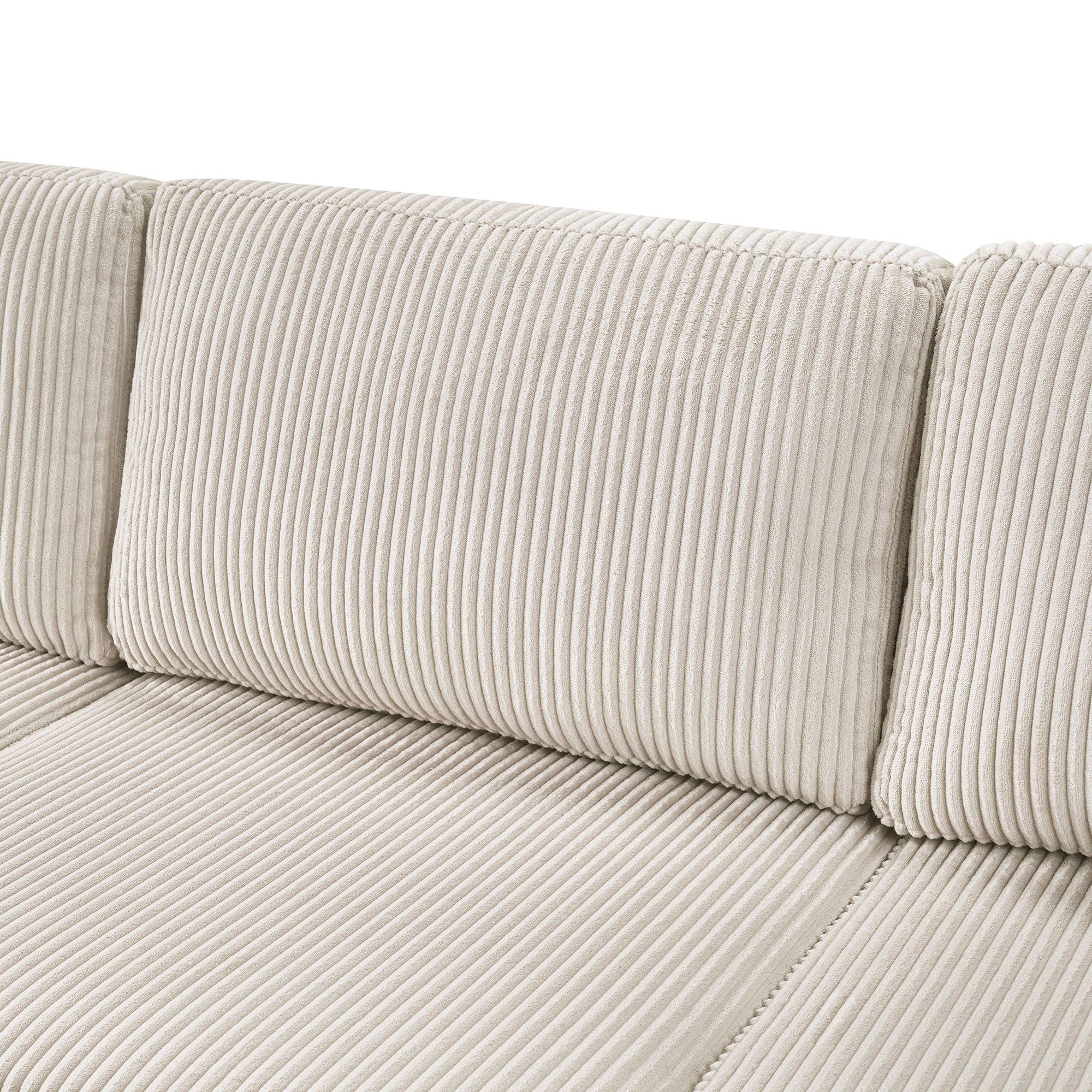Oversized Sectional U-Shaped Sofa With Chaise Lounge And Three Soft Throw Pillows by HouseOfZazla