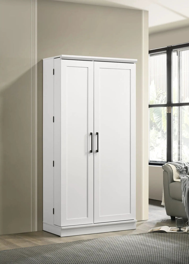 Lincoln - Storage Cabinet With Swing Out Storage Door - White by HouseOfZazla