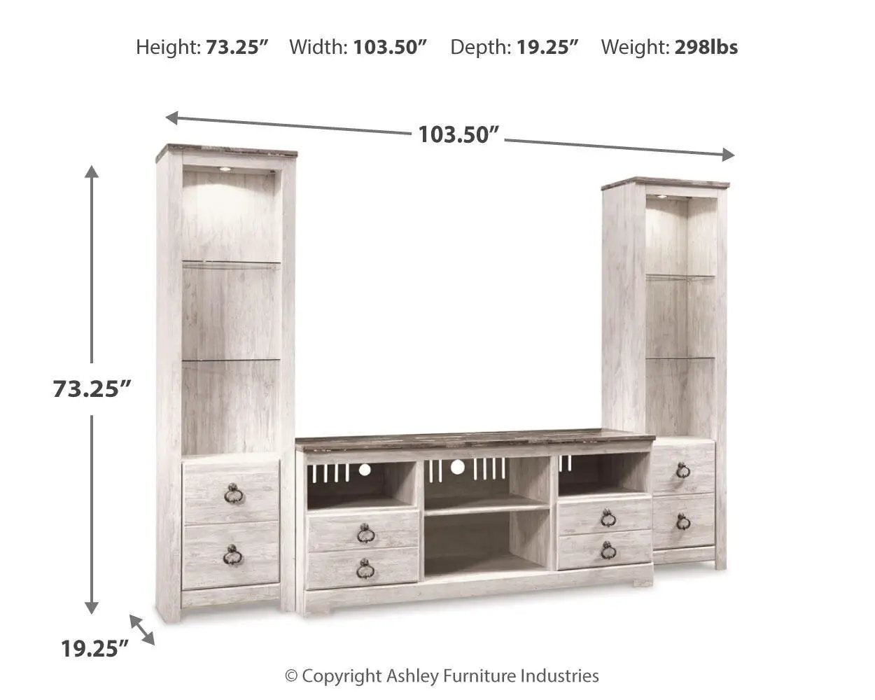 Willowton - Entertainment Center With Fireplace Option by Unique Piece Furniture