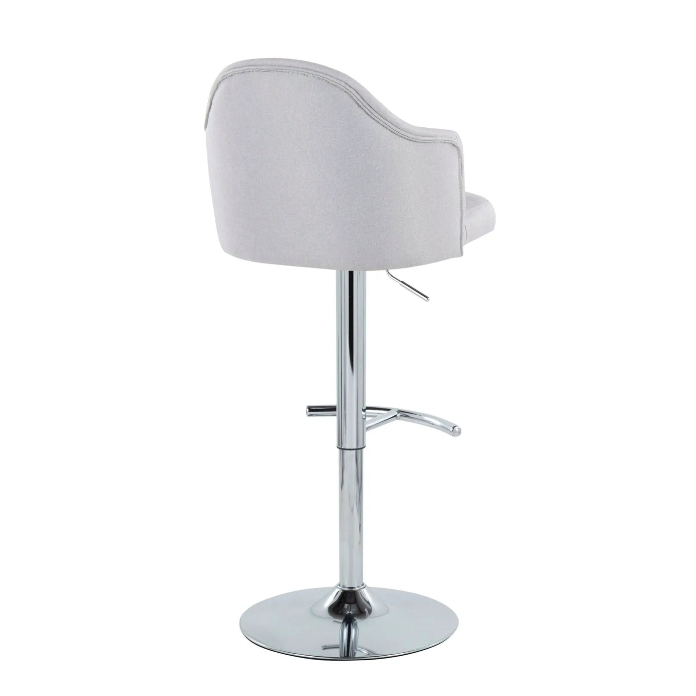 Ahoy - Contemporary Adjustable Barstool With Swivel With Rounded T Footrest (Set of 2) by HouseOfZazla