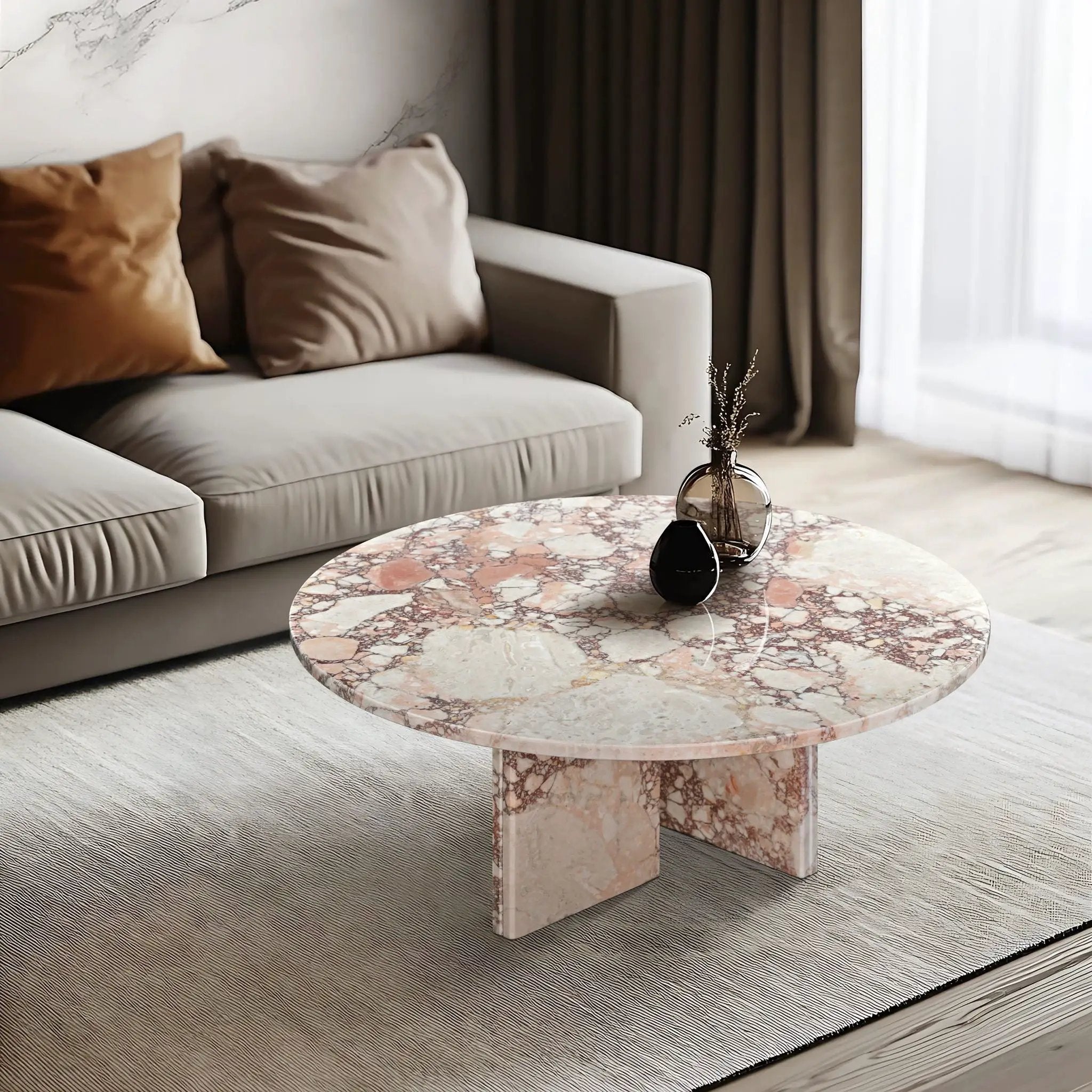 Luxury Coffee Table With Unique Veining, Unique Stone Design by Unique Piece Furniture