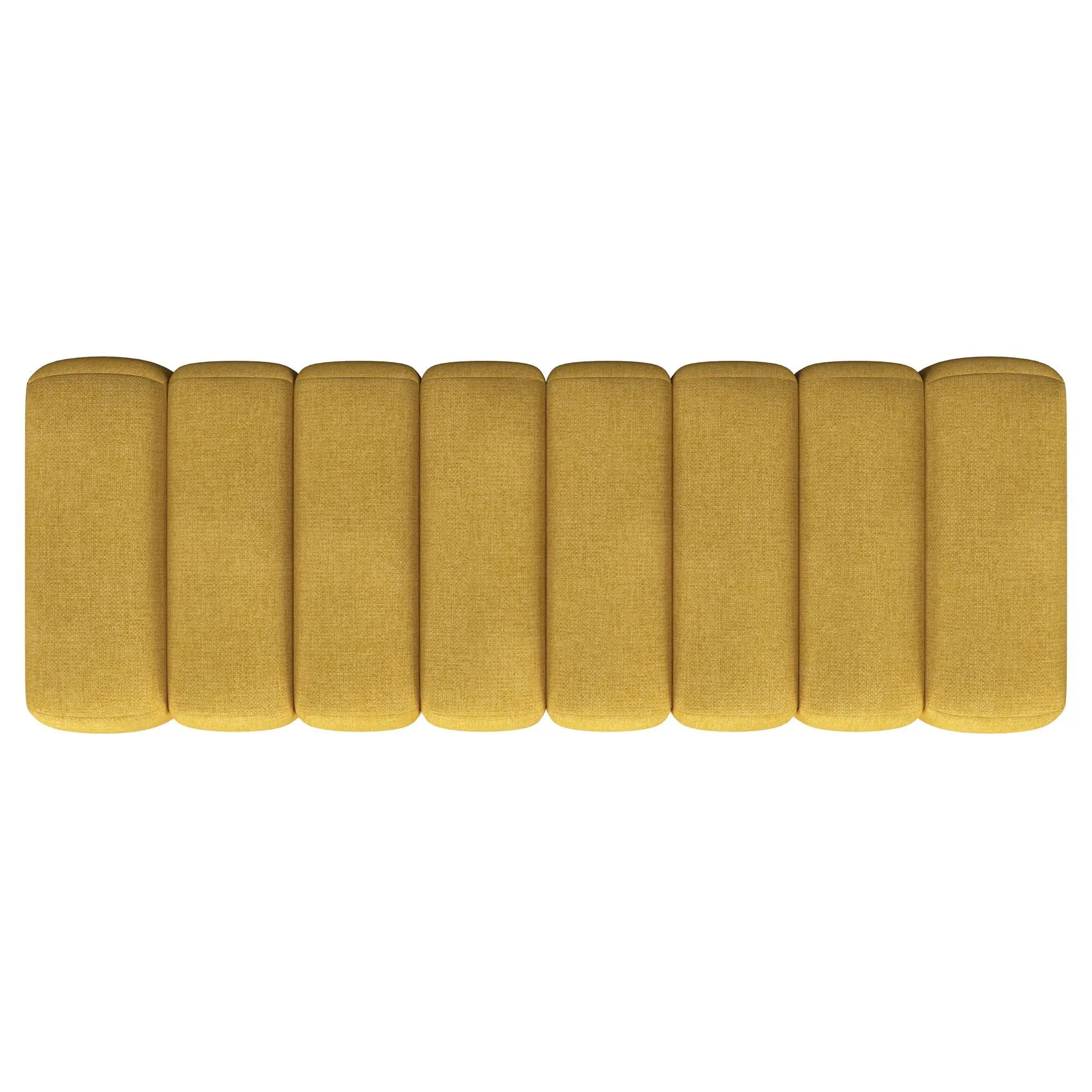 Summer Fabric Upholstered Tufted Accent Bench Mustard Yellow by Unique Piece Furniture