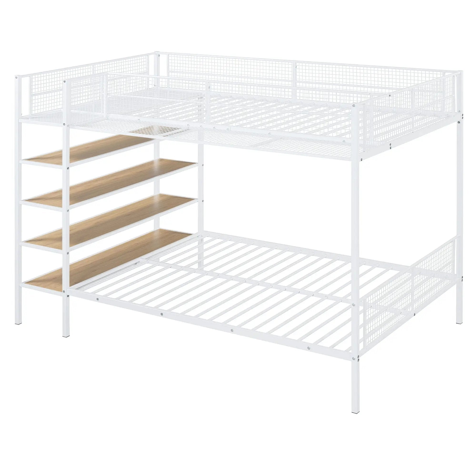 Bunk Bed With 5 Tier Shelves by Unique Piece Furniture
