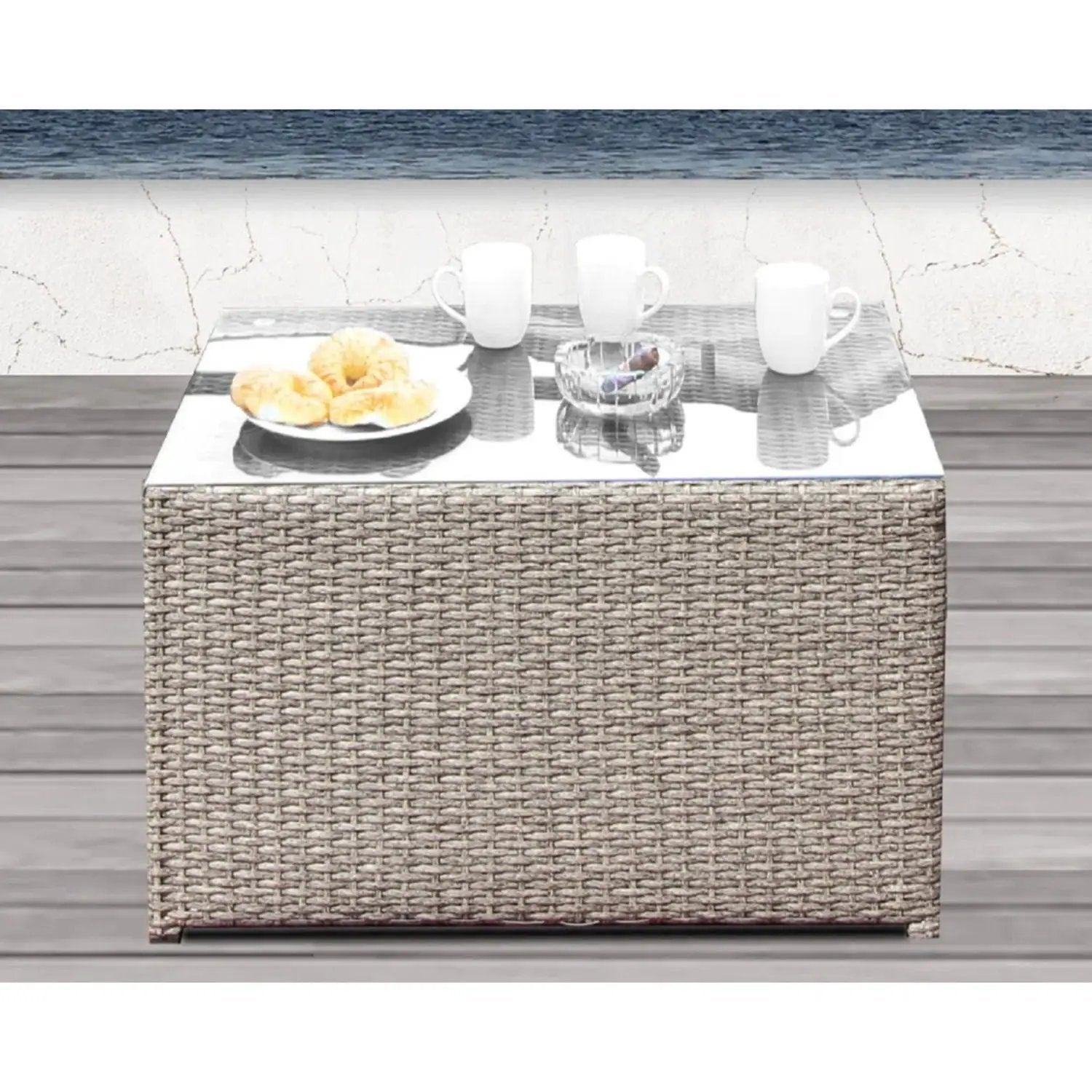Comfortable Modern Patio Rattan Sectional Set With Cushions by Unique Piece Furniture