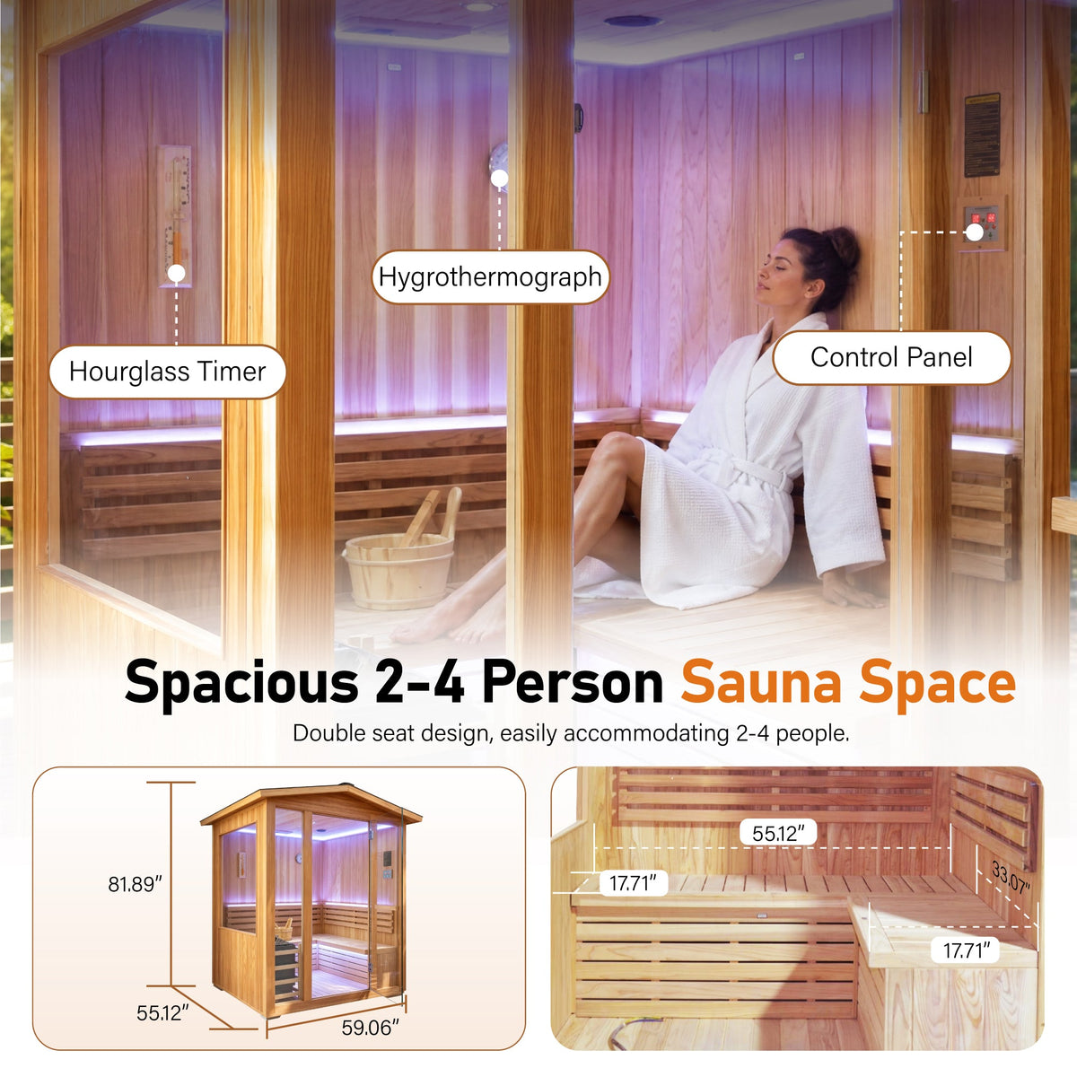 6000W Outdoor Traditional Steam Sauna, photo 9 of 10