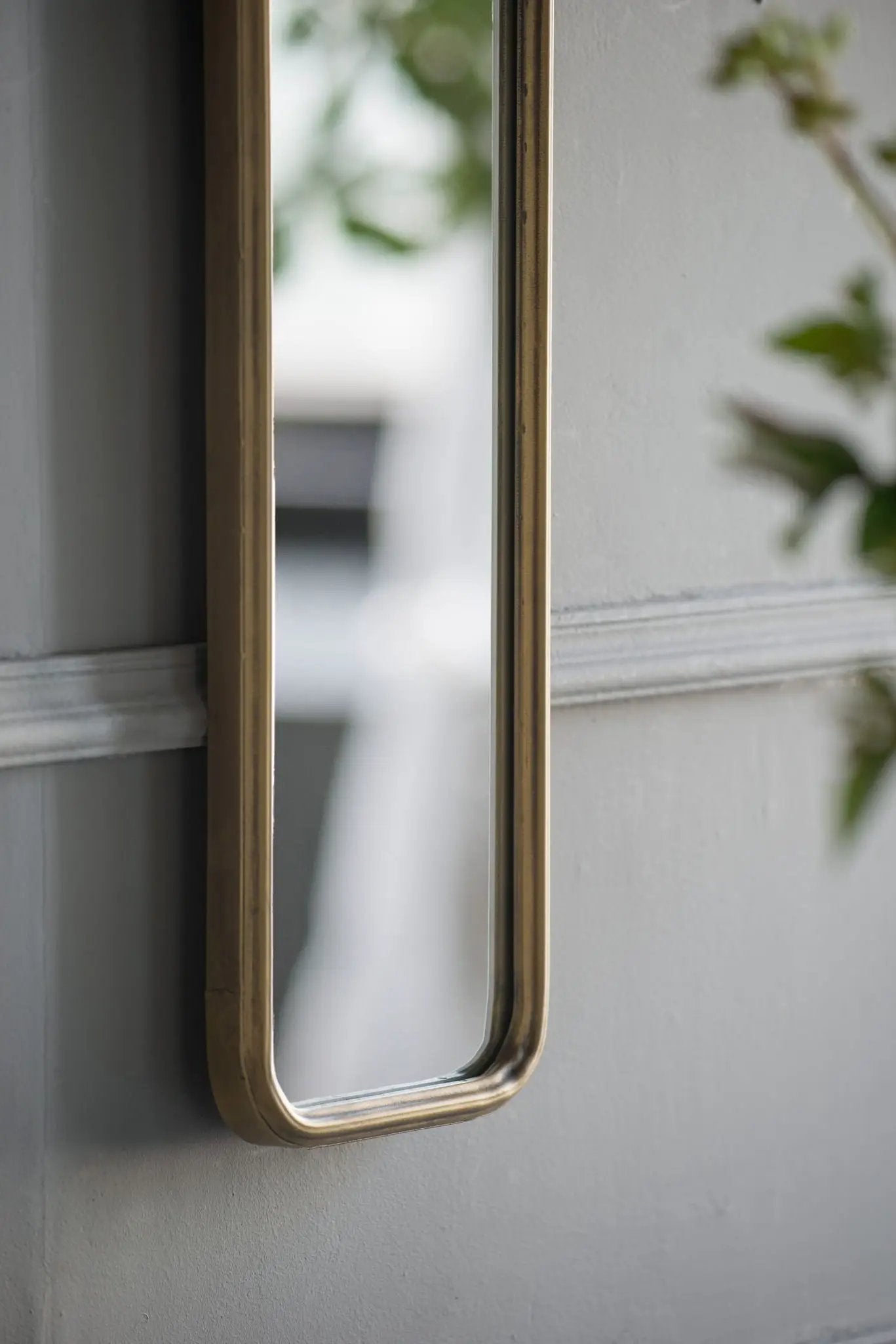 Full Length Mirror With AntiqueMetal Frame, Long Mirror For Hallway Living Room Bedroom Bathroom - Gold by Unique Piece Furniture