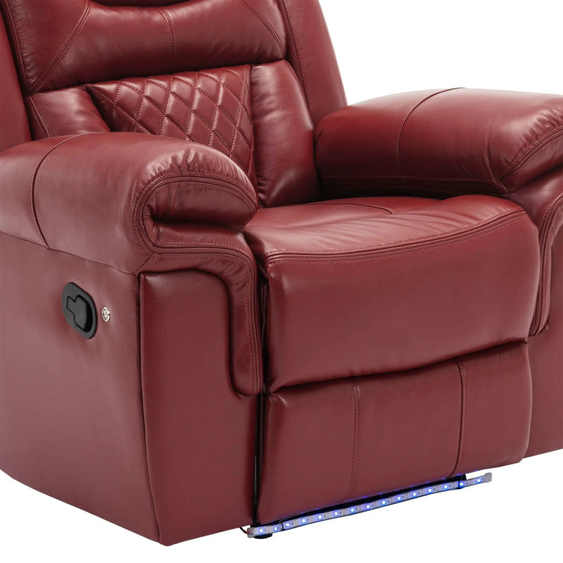 Home Theater Seating Manual Recliner Chair With Led Light Strip For Living Room by HouseOfZazla