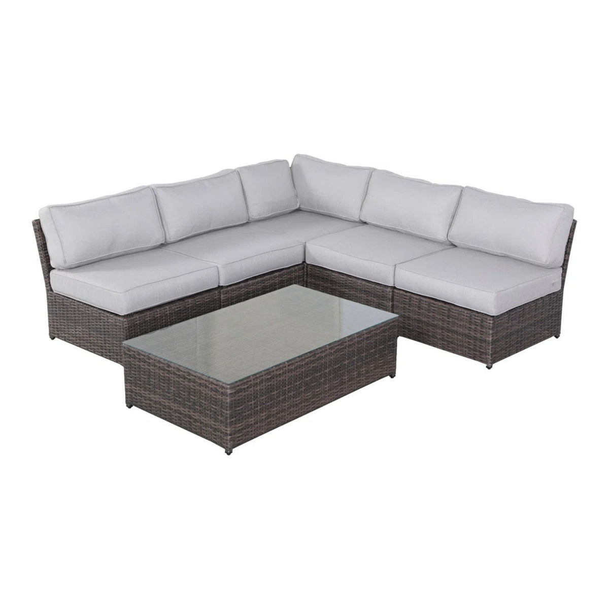 Comfortable Modern Patio Rattan Sectional Set With Cushions, photo 36 of 40
