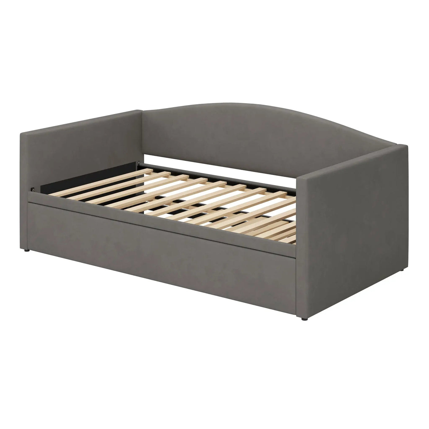 Daybed With Pop Up Trundle, Upholstered Sofa Bed by HouseOfZazla