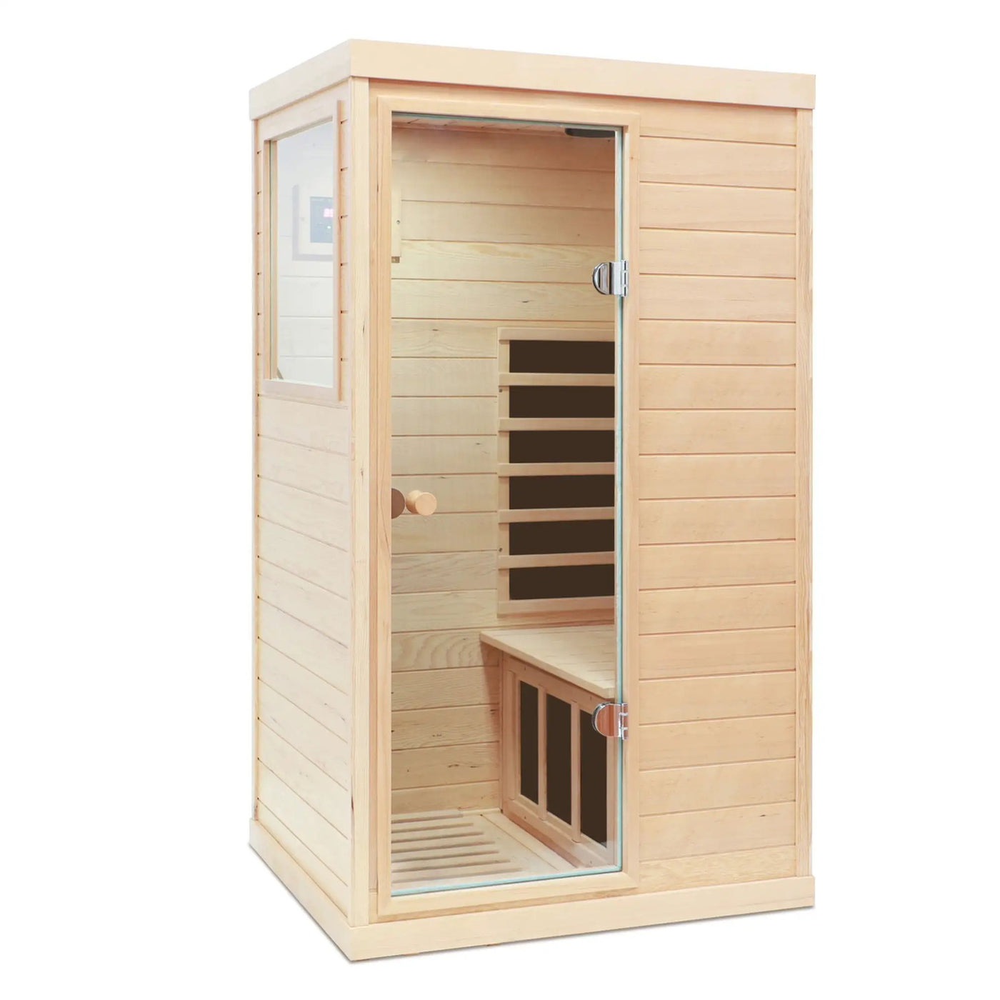 Hemlock Mini 1 Person Far Infrared Door Indoor Sauna Room by HouseOfZazla