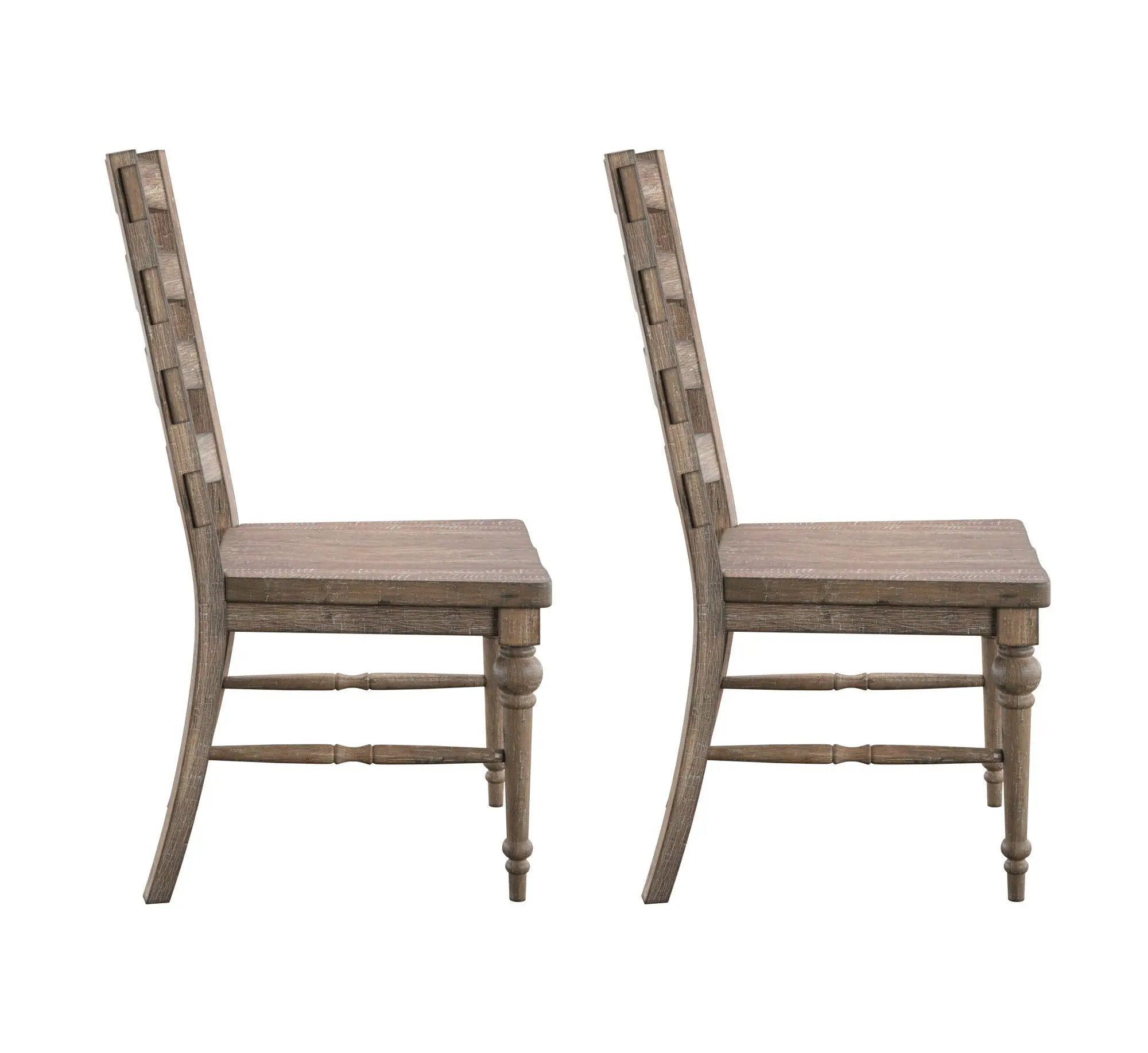 Ladderback Dining Chairs, (Set of 2) - Taupe by HouseOfZazla