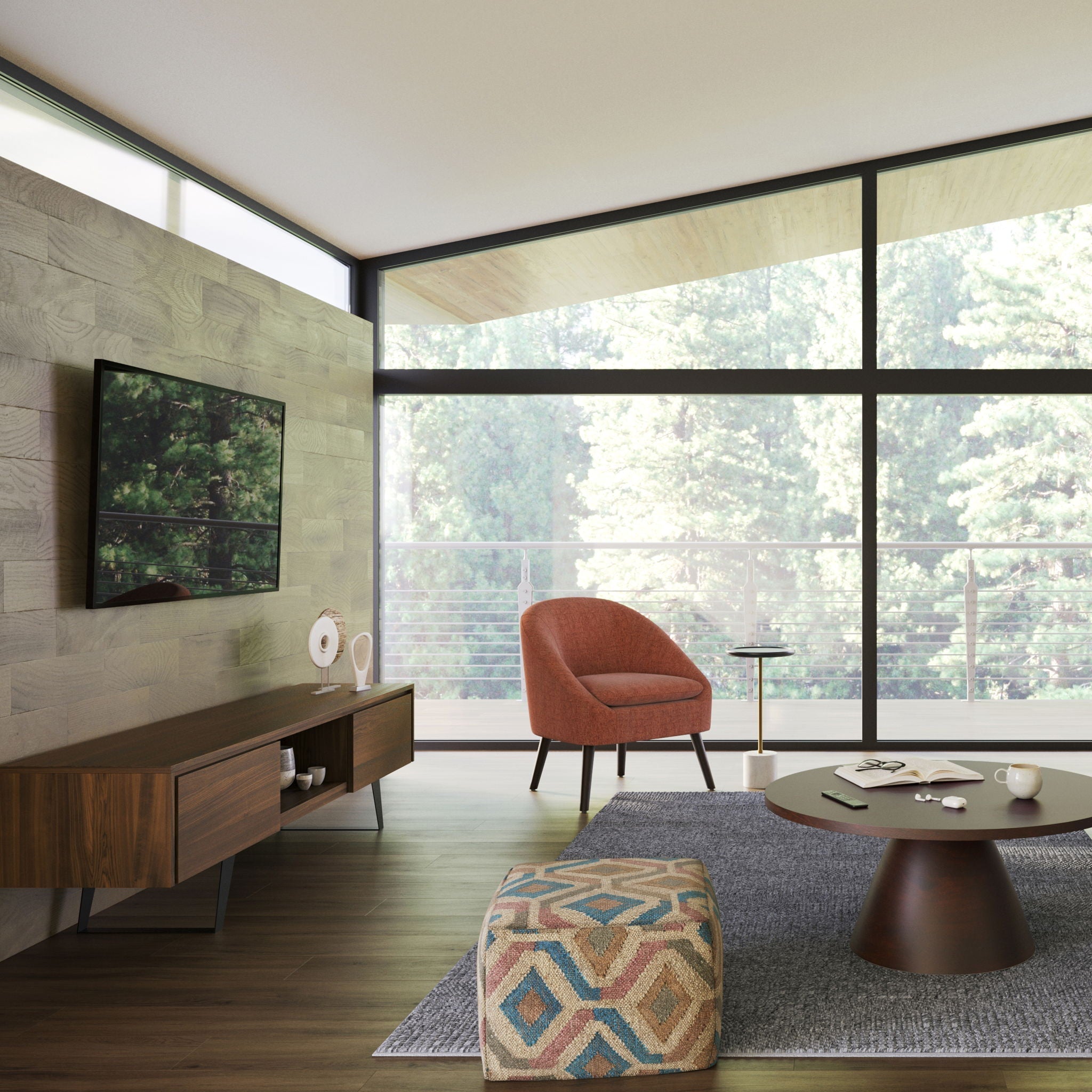 Lowry - Handcrafted TV Media Stand - Walnut by HouseOfZazla