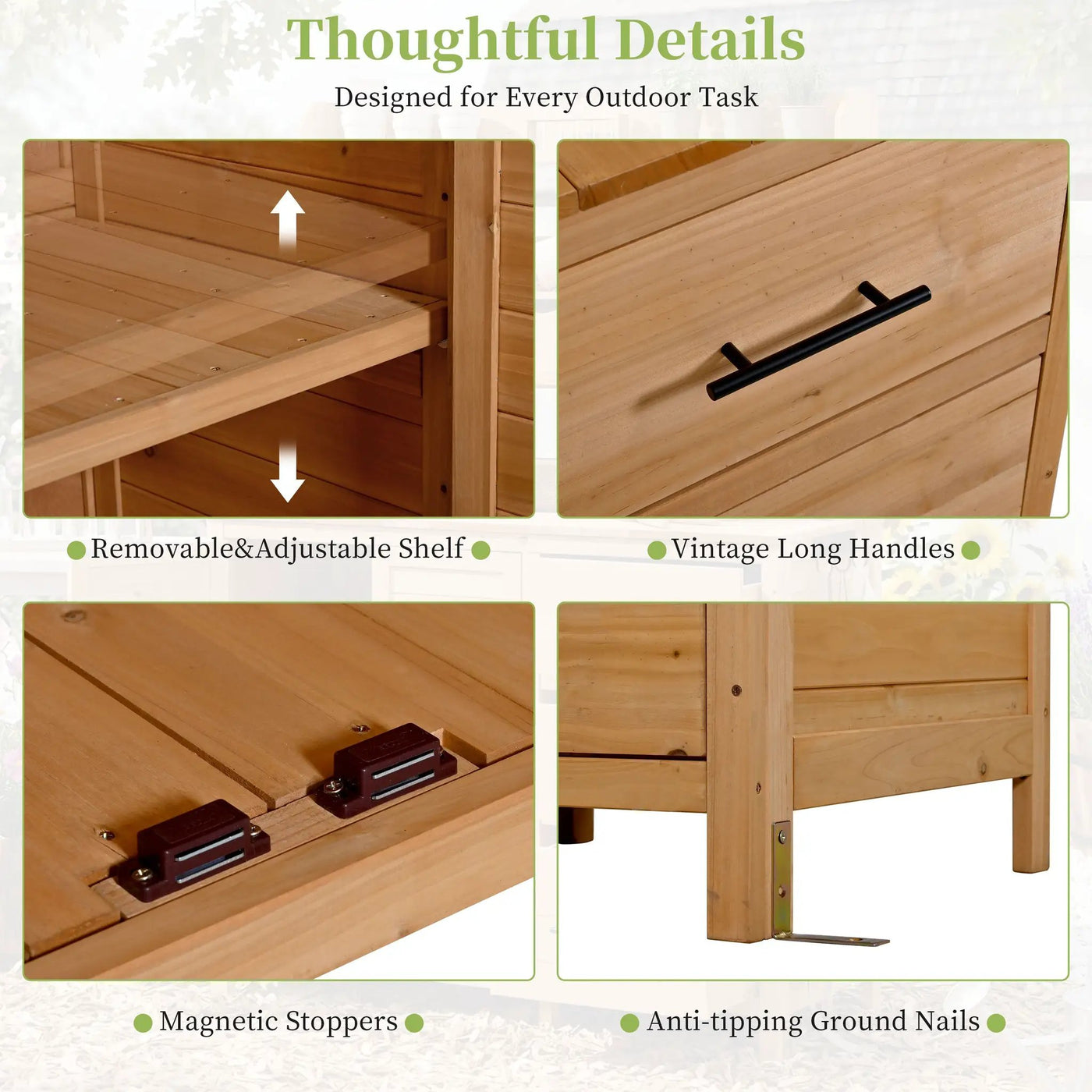 TOPMAX Farmhouse Patio Potting Bench with Storage and Workstation by HouseOfZazla