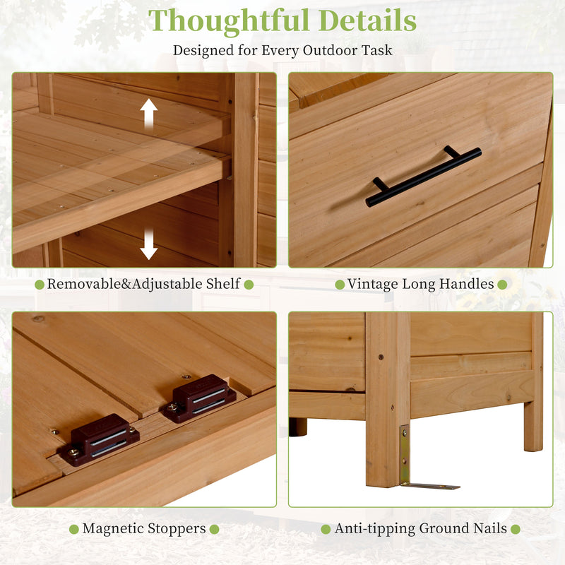 TOPMAX Farmhouse Patio Potting Bench with Storage and Workstation by HouseOfZazla