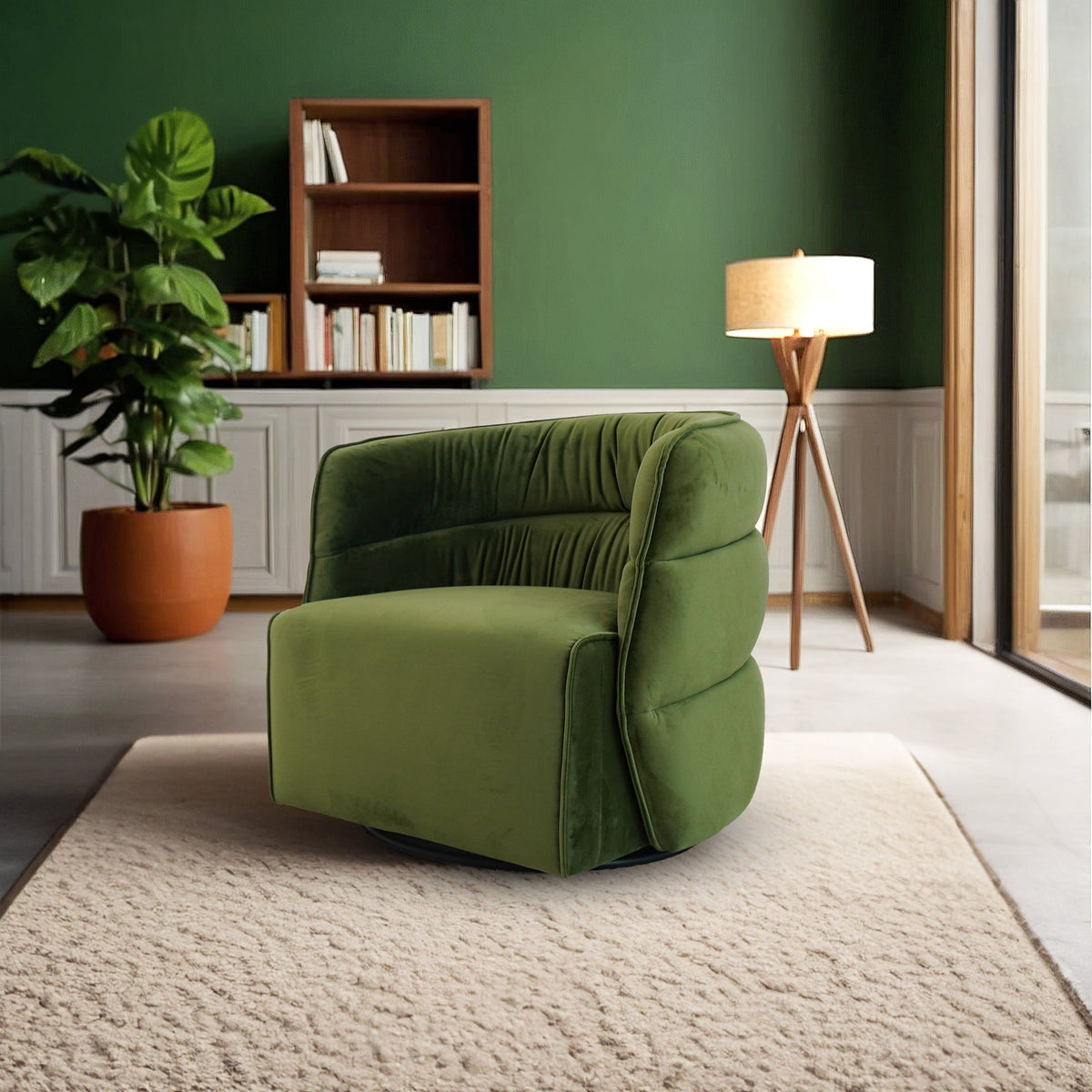 Walden Stylish Swivel Chair with Integrated Armrests - Multiple Colors, photo 4 of 38
