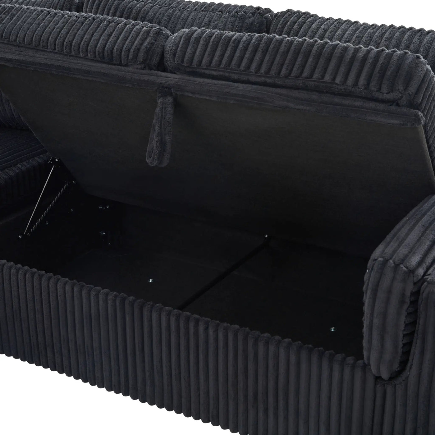Convertible U-Shaped Sectional Sofa Bed With USB Ports And Storage by HouseOfZazla