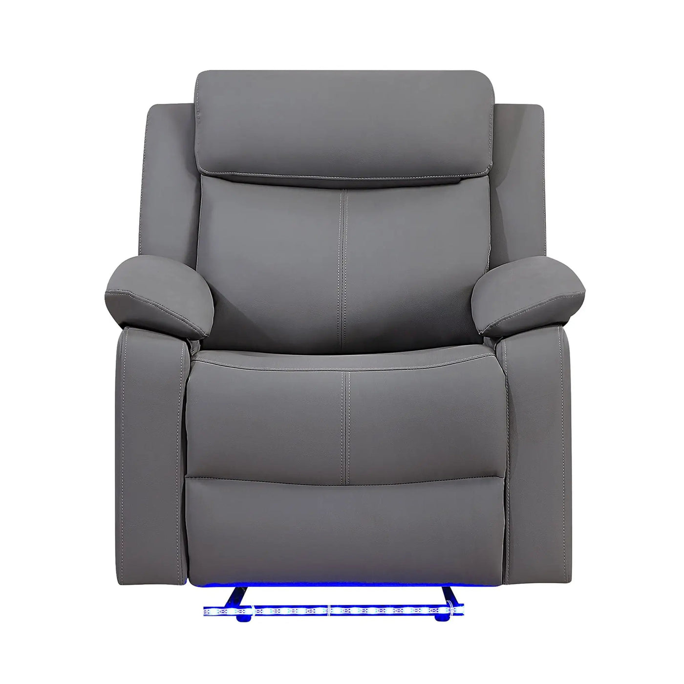Blanche - Glider Recliner With LED, Pillow Top Arms by HouseOfZazla