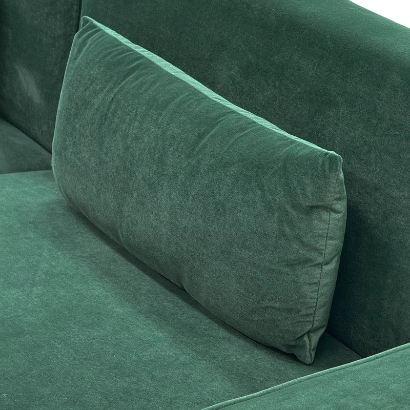 Emerald Green Velvet 2-Piece Sofa Set by HouseOfZazla